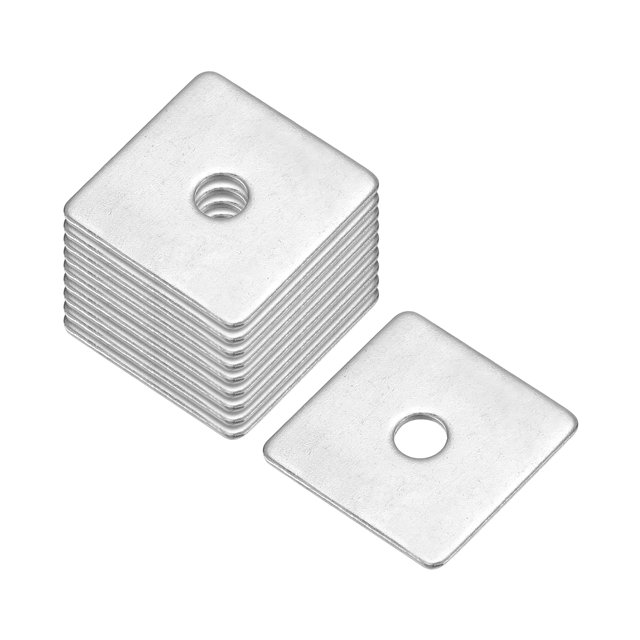 Uxcell Rondelle Carrée, Lot de 10, M4x20x20x1 mm, Rondelles Carrées pour Plaques en Acier Inoxydable 304