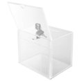 thumbnail image 4 of CUITING Clear Acrylic Box Multi-functional Ballot Box Suggestion Solicitation Box Voting Holder With Lock, 4 of 7