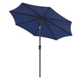 thumbnail image 1 of Parasol de Patio 7,5 Pi, Parasol de Table d'Extérieur pour Terrasse, avec 8 Baleines, Double Inclinaison, Base Non Incluse, Bleu, 1 of 7