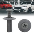 thumbnail image 2 of Unique Bargains 100 Pcs 8mm Trou en Plastique Gris Rivets Attache Clips de Poussée pour Voiture Garde-Boue Auto, 2 of 4