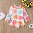 thumbnail image 3 of B91xZ Girls Rash Guard Swimsuit Beach Sport Athletic One Piece Swimsuit,Orange 2-3 Years, 3 of 5