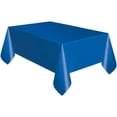 thumbnail image 2 of Unique Industries Electric Blue Solid Rectangular Plastic Tablecloths, 54" x 108" - 3ct, 2 of 4