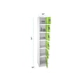 thumbnail image 3 of AdirOffice - Locker - 6 doors - 6 hooks - solid steel - green (pack of 4), 3 of 6