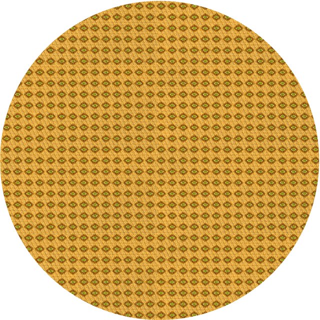 Ahgly Tapis Rond Lavable en Machine Intérieur Transitionnel Orange, 3 Pieds Rond