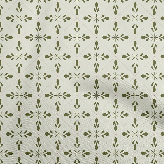 oneOone Viscose Jersey Light Green Fabric Asian Block Craft Projects Decor Fabric Printed By The Yard 60 Inch Wide