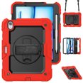 thumbnail image 1 of XYX For iPad Air 11 inch (2025 M3/2024 M2) Case, 360 Rotating Shockproof Cover with Stand, Screen Protector, Shoulder Strap, Red, 1 of 7
