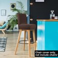 thumbnail image 2 of PiccoCasa Housse Extensible en Spandex pour Tabouret de Bar à Dossier Court Brun Foncé 1, 2 of 8