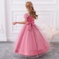 thumbnail image 4 of Robe de Bal Fille Dentelle Tulle Fleur Princesse Fête Robe Maxi, 4 of 7