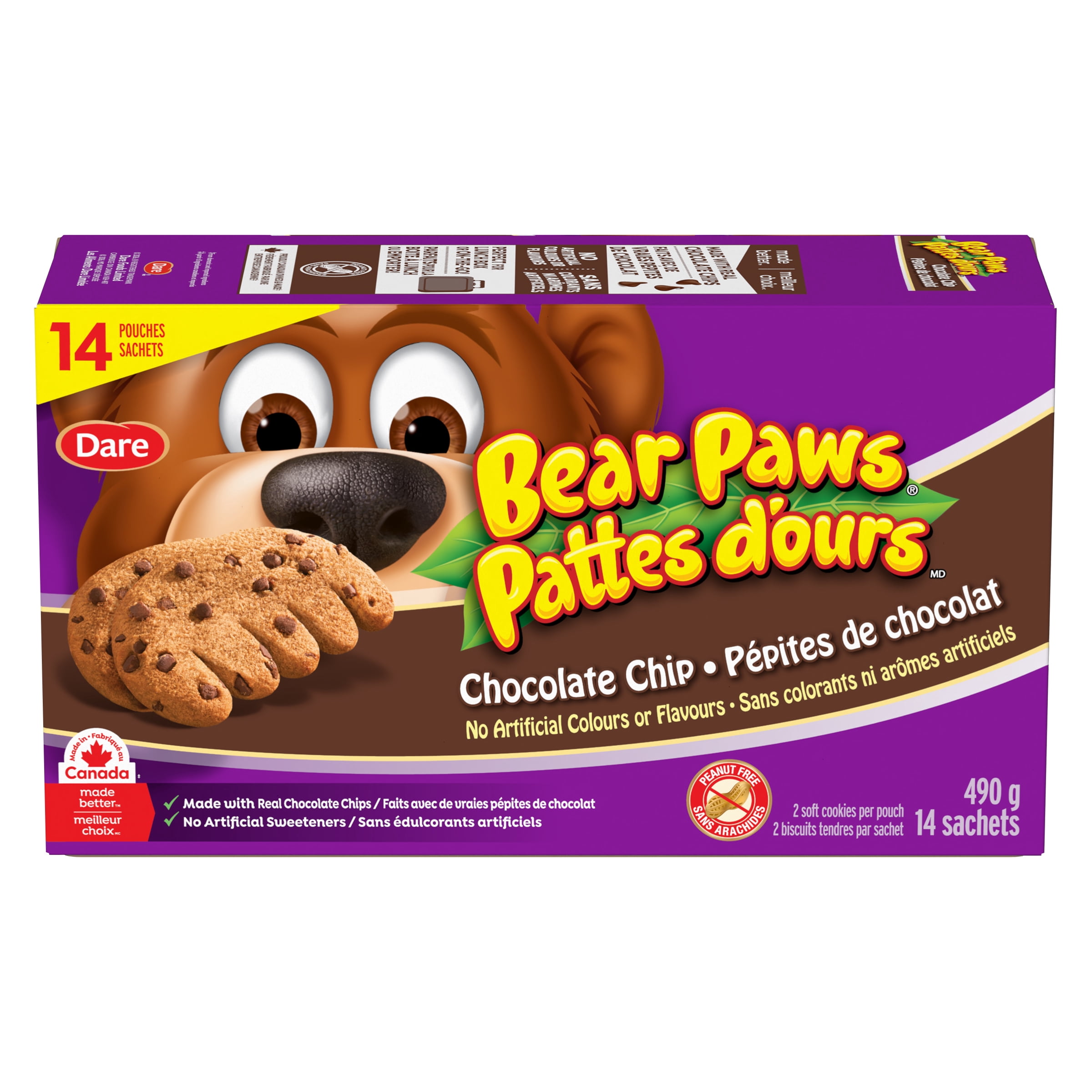 Bear Paws Chocolate Chip Cookies