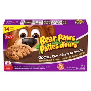 Bear Paws Chocolate Chip Cookies