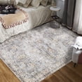 thumbnail image 4 of FairOnly Area Rugs 8'x10' Machine Washable Rugs,Large Carpets,Floral Vintage Print Pattern Non Slip Floor Carpet, for Living Room Bedroom Dining Room,Blue, 4 of 8
