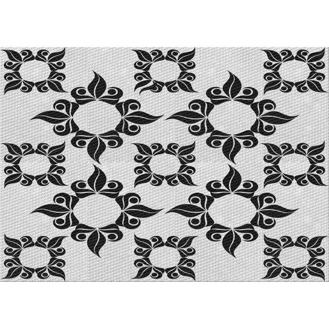 Ahgly Tapis Rectangulaire Lavable en Machine Intérieur Transitionnel Gris Platine, 3 Pieds x 5 Pieds
