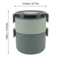 thumbnail image 4 of Hot Food Thermos, All in One Stackable Lunch Box, Portable Insulated Lunch Box, Stainless Steel Thermal Compartment, Snack Lunch Box[Green], 4 of 9