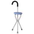 thumbnail image 3 of Foldable Cane Holder Folding Cane Seating Stainless Steel Cane Stool Walking Cane With Seating Foldable Cane Holder Thickened Stainless Steel Pipe Soft Sponge Portable Walking Cane, 3 of 5