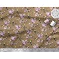 thumbnail image 3 of Soimoi Modal Satin Fabric Hummingbird,Leaves & Rose Floral Printed Fabric 1 Yard 42 Inch Wide, 3 of 3