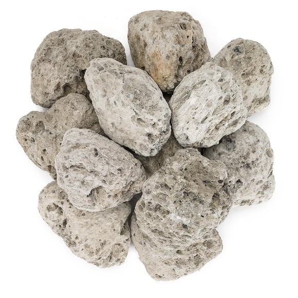 Stanbroil Light Weight White Lava Rock Granules - Natural Volcanic Rocks Decorative Landscaping Stones for Outland Living Bond Portable Fir