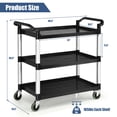 thumbnail image 4 of Giantex Rolling Service Cart, Heavy Duty Utility Cart for Kitchen, Restaurant, Office, Warehouse, Garage, 4 of 9
