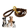 thumbnail image 1 of 4ft Dog Leash 1/2 inch Braided Leather Leash,Professional Handmade Short Leather Leash, 1 of 8
