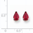 thumbnail image 2 of Boucles d'Oreilles en Or Blanc 14K Rubis, 2 of 2