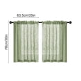 thumbnail image 3 of 2pcs Short Kitchen Curtains Sheer Cafe Curtain for Window Over Sink,Farmhouse Short Tier Curtains Rod Pocket Semi Sheer Half Kitchen Curtain Burlap Light Filtering Thick Linen Drapes for Bathroom, 3 of 9