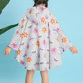 thumbnail image 4 of Children‘s Boys Girls Dinosaur Rainbow Printed Button Rain Jacket Hooded Windproof Raincoat, 4 of 4