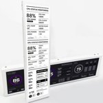 8.8inch Moniteur de temps d'ordinateur (thème dynamique pris en charge), IPS Écran secondaire de type C CPU RAM HDD Données FPS Moniteur blanc