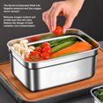thumbnail image 4 of Stainless Steel Food Storage Container, Leakproof Eco Friendly Rectangle Food Storage Box with Lid, Airtight Bento Lunch Box for Home Office Camping Travel, 4 of 7