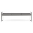 thumbnail image 4 of Gansett Reception Waiting Room 3-Seat Bench / Silver Steel / Light Gray, 4 of 5