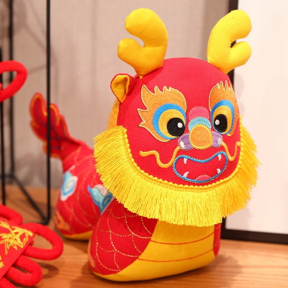SIfdSeng Kindergarten Toys for Classroom Dragon Mascot Doll Auspicious Dragon Plush Toy New Year Toy Doll Dragon Zodiac Doll the Gift for Children Little Girl Toys Cool Toys for Teenage Girls