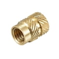 thumbnail image 4 of Uxcell Knurled Insert Nut M4 x 8mm L x 6mm OD Female Thread Brass Embedding Nut 60 Pack, 4 of 5