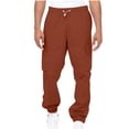 thumbnail image 2 of jsaierl Cargo Pants for Men Casual Outdoor Tactical Pants Drawstring Lightweight Solid Hiking Work Pants with Multi Pockets, 2 of 7