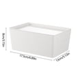 thumbnail image 4 of QTOCIO Covered Storage Box Kitchen Desktop Miscellaneous Items Makeup Organizer Household Storage Basket White With Lid Suitable For Storing Toys And Snacks, 4 of 4