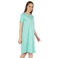 thumbnail image 2 of Inkmeso Robe T-Shirt d'Été Décontractée Unie pour Femmes, Coupe Ample, Tunique à Manches Courtes, Robe de Nuit, 2 of 7