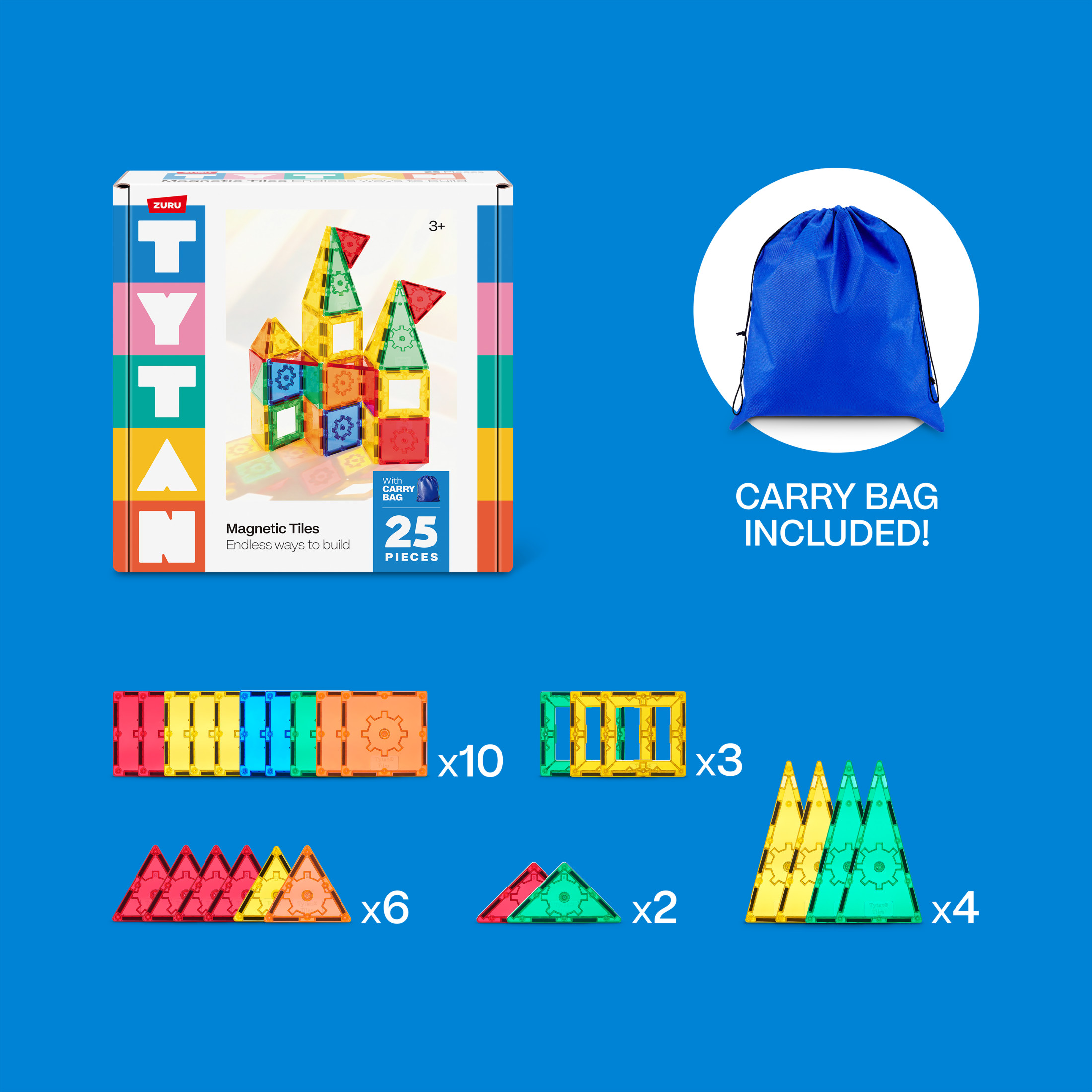 Jeu de construction magnétique TYTAN de 25 pièces par ZURU