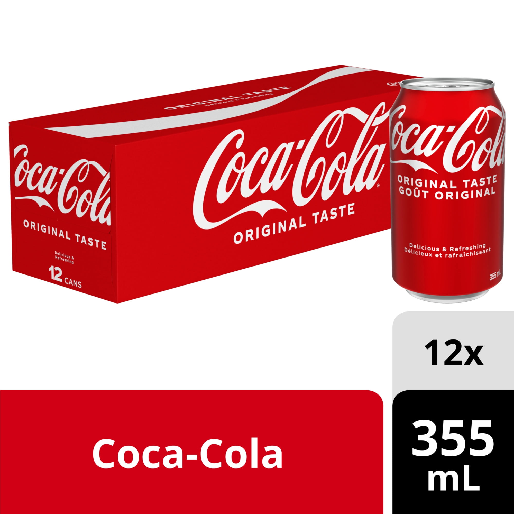 Coca-Cola Soda Pop Cans, 355 mL, 12 Pack
