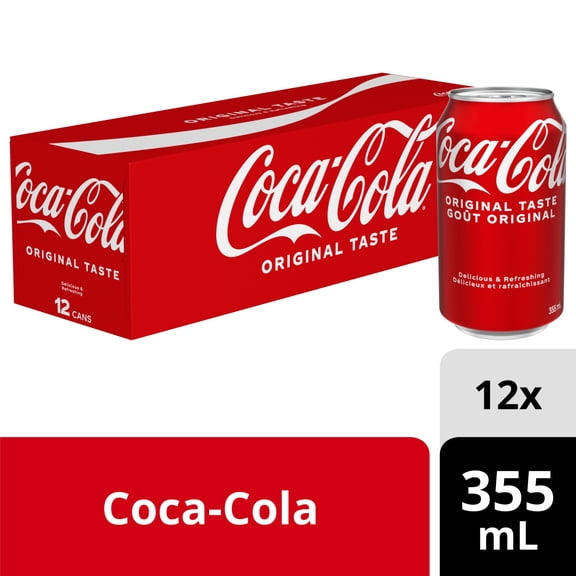 Boisson gazeuse Coca-Cola Fridge Pack canettes, 355 mL, emballage de 12