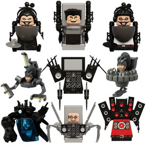 KDL825 Skibidi Toilet Man UFO Building Blocks Titan TVman Cameraman Speakman Monitorman Gman Detainer Astro Figures Bricks Toys DMH