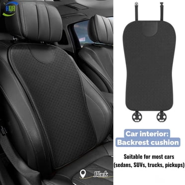 Car Seat Backrest Cushion Cover, With Ice Silk Touch, Lightweight And Breathable, Moisture-wicking And Sweat-absorbing, Suitable For Most Car Seats, All-Season, Black