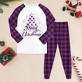 thumbnail image 2 of Ketyyh-chn99 Tenues de Noël Garçons Garçons et Filles Ensemble Pantalon Long Régulier à Manches Longues Col Rond Imprimé 3D Taille pour 2-3 Ans, Violet, 2 of 5