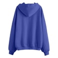 thumbnail image 4 of WEIYLL Ladies Summer Tops Solid Long Sleeve Zipper Hooded Coat Pocket Sweatshirt Blue Blouse Sizes XXL, 4 of 4
