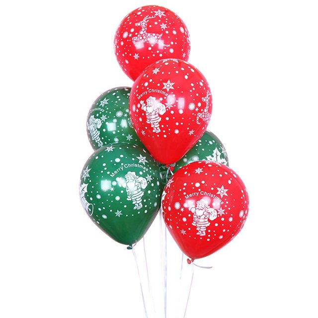 20PCS 12in Christmas Balloon Fashion Cartoon Pattern Party Balloon Latex Balloon