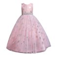 thumbnail image 2 of EGNMCR Vêtements pour Bébé Fille Robe pour Enfants Fille Sans Manches Robe de Princesse Motif Flocon de Neige Imprimé Tulle Longue Robe Canoniques, 2 of 9