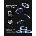 thumbnail image 3 of HEITOK 100PCS Texas Hold’em Poker Chip Set, 11.5g Weighted Chips for Casino Games, Poker Set, 3 of 5