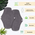 thumbnail image 4 of YOPTOP For Heavy Flow Bamboo Charcoal Reusable Menstrual Pads - Reusable Sanitary Pads | Reusable Panty Liners | Soft Cloth Menstrual Pads - 5 Pack Reusable Menstrual Pads (Extra Large),styleb, 4 of 5