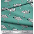thumbnail image 2 of Soimoi Rayon Fabric Heron Block Print Sewing Fabric Yard 42 Inch Wide, 2 of 3
