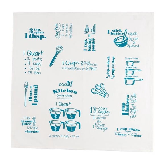 Kay Dee 6661987 Teal Cotton Flour Sack Towel - Pack of 6