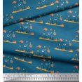 thumbnail image 2 of Soimoi Poly Georgette Fabric Coral & Fish Ocean Decor Fabric Printed Yard 42 Inch Wide, 2 of 3