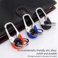 thumbnail image 3 of Men Car Keychain Key Ring Holder Metal Organizer Camping Keyring Double Ring Design Buckle Pendant Fashion Female Keyring Auto Accessories Black, 3 of 9