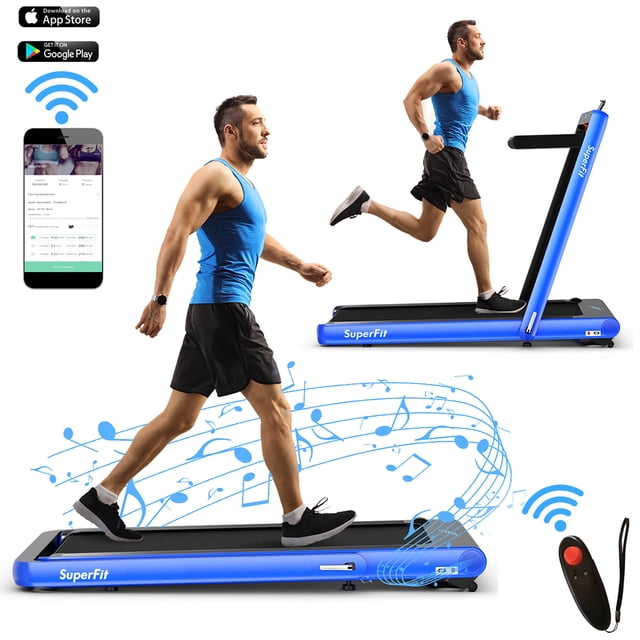Tapis Roulant Pliant 2 en 1 SuperFit 4,75 Hp avec Télécommande et Contrôle par Application