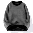 thumbnail image 1 of Pisexur Chandails Homme Doux et Confortable Chandails d'Automne Chandail Décontracté pour Homme à Blocs de Couleur Manches Longues Col Rond Noir, TG, 1 of 4